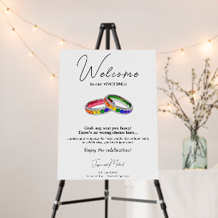 🌈Funny Intertwined in Pride seating chart Foam Board