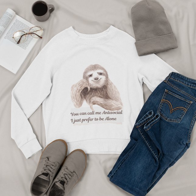 Funny Introvert Antisocial Humor Watercolor Custom Sweatshirt (Creator Uploaded)