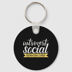 Funny Introvert Antisocial Sarcastic Quote Gift Keychain