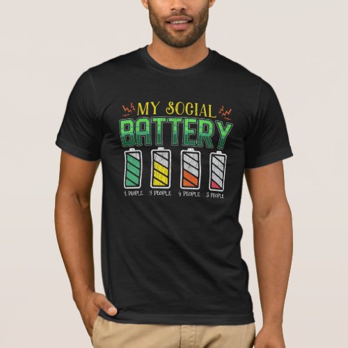 Funny Introvert Battery Shy Anti Social Club T_Shirt