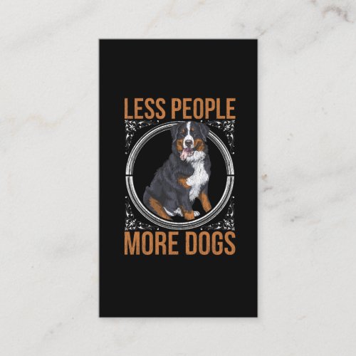Funny Introvert Bernese Mountain Dog Animal Lover Business Card