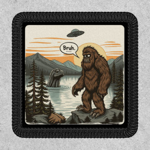 Funny Introvert Bigfoot Sasquatch Loch Ness Retro Patch