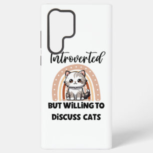 Funny Introvert Cat Lover Quote Samsung Galaxy S22 Ultra Case