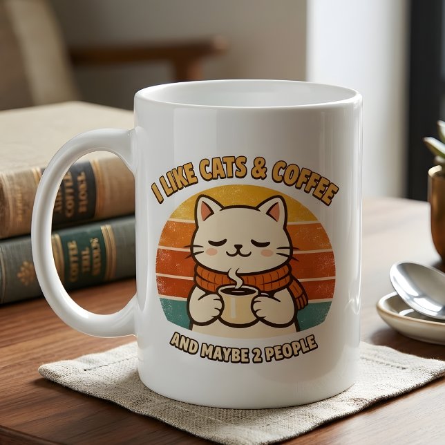 Funny Introvert Cat Mom Gift Women's  Giant Coffee Mug (Creator Uploaded)