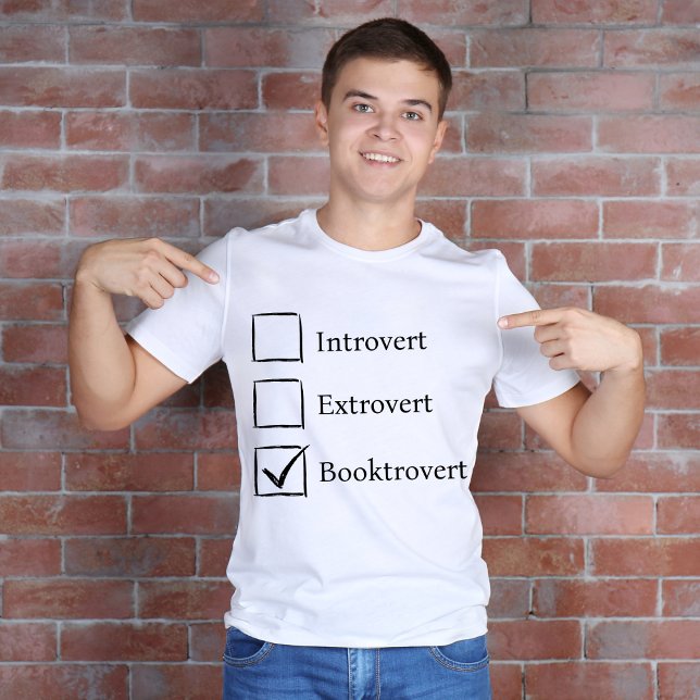 Funny Introvert Extrovert Booktrovert Book Lover T-Shirt (Creator Uploaded)