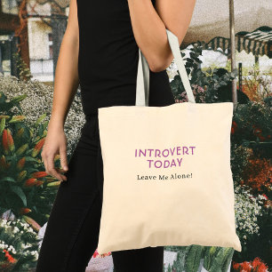Funny Introvert & Extrovert Messages, Personalize Tote Bag