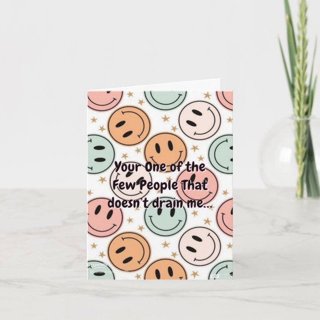 Funny Introvert Humor Greeting Card (Front)