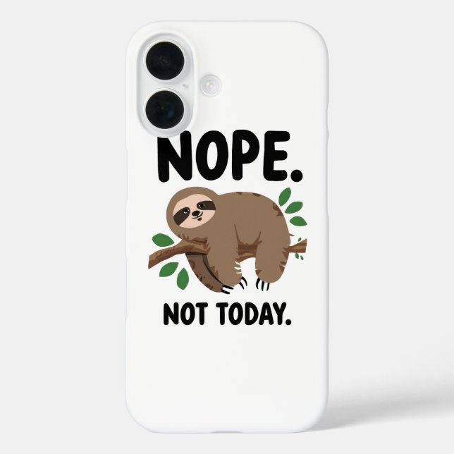 Funny Introvert Humor with a Lazy Sloth Case-Mate iPhone Case (Back)