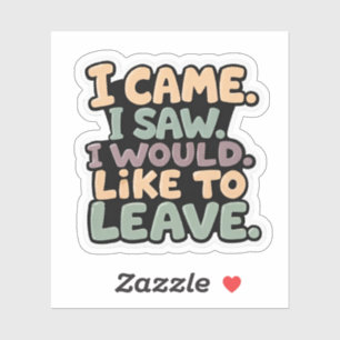 Funny Introvert Pastel Bubble Sticker