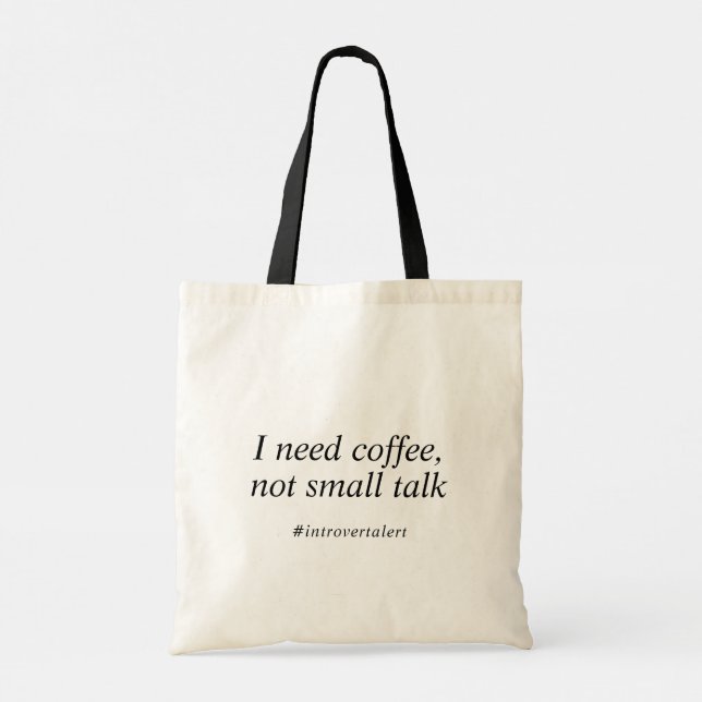 Funny Introvert Quote Typography Minimalist Modern Tote Bag Zazzle