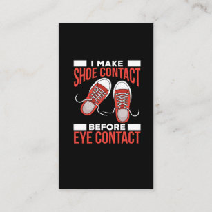 Funny Introvert Shoe Lover Avoid Eye Contact Business Card