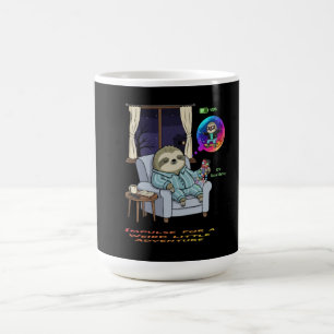 Funny Introvert Sloth Low Social Battery Adventur Color Morph Mug