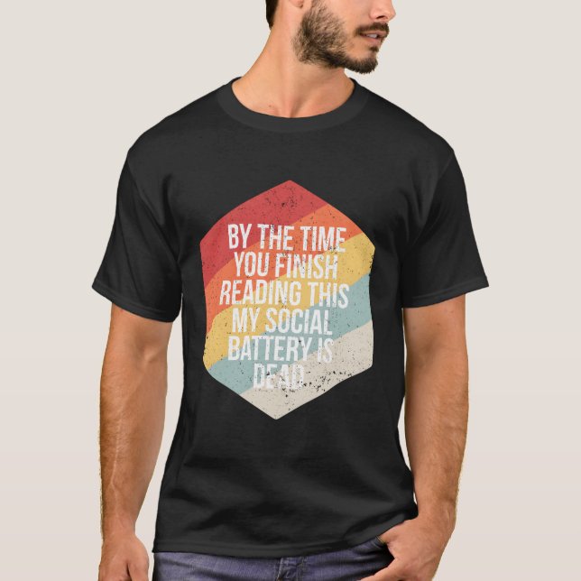 Funny Introvert Social Battery Infj Istp Infp Intj T-Shirt (Front)