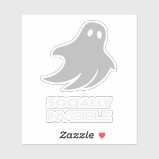 Funny Introvert Spooky Ghost Sticker