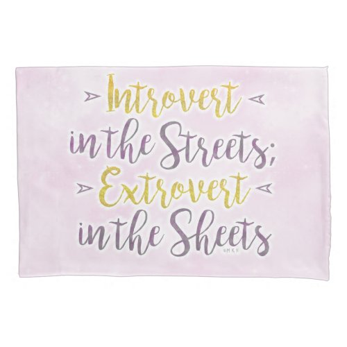 Funny Introvert Streets Extrovert Sheets Humor Pillow Case
