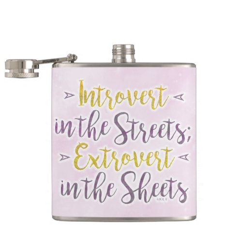 Funny Introvert Streets Extrovert Sheets Rhyme Flask