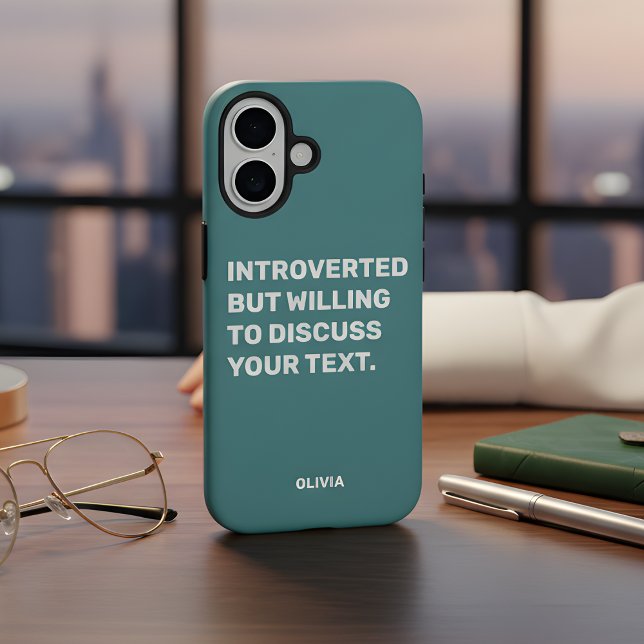 Funny Introverted But Willing To Discuss Case-Mate iPhone Case (Creator Uploaded)