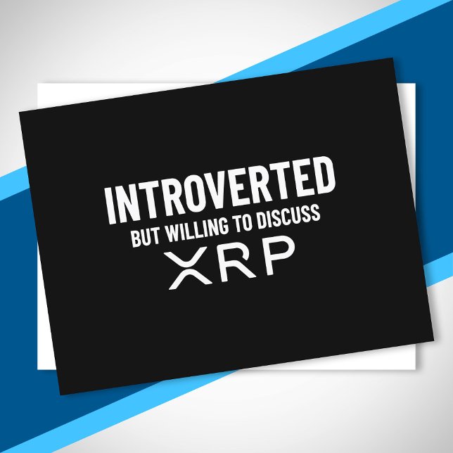 Funny Introverted XRP Cryptocurrency Meme Quote Postcard (Creator Uploaded)