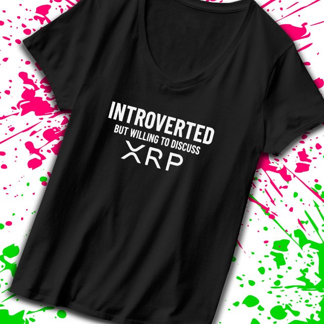 Funny Introverted XRP Cryptocurrency Meme Quote T-Shirt (Creator Uploaded)