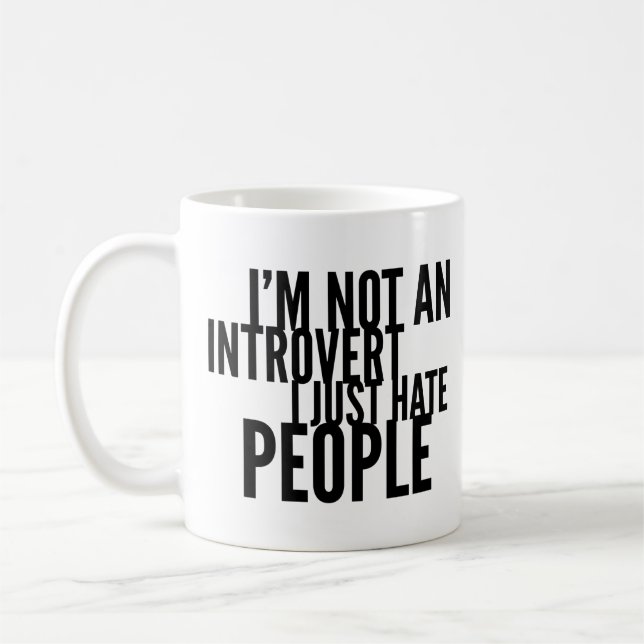 Funny Introverts Coffee Mug (Left)