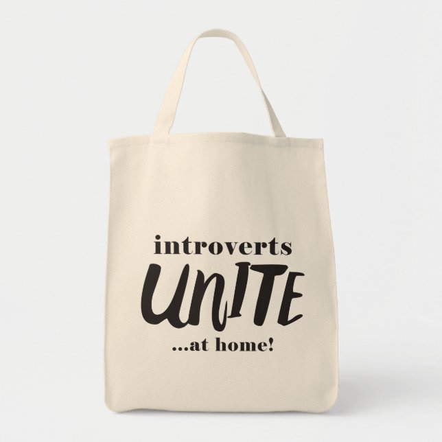 Funny Introverts Tote Bag (Front)
