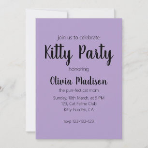 Funny Invitation cat mom