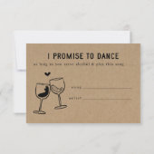 Funny Invitation RSVP Card Insert w- Song Request (Back)