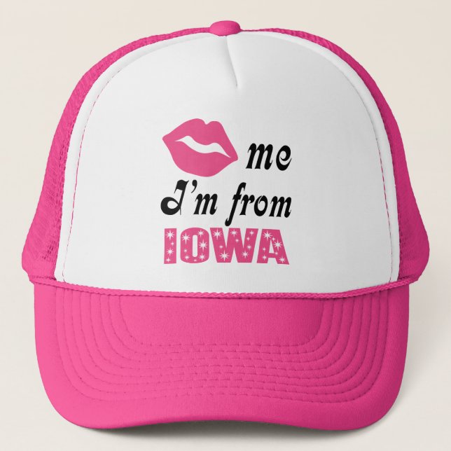 Funny Iowa Trucker Hat (Front)
