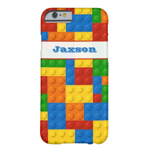 Funny iPhone 6 Case  FAUX Building Blocks  Name