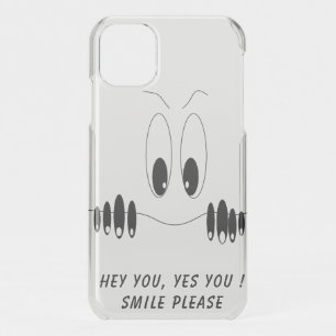 Funny iPhone Case with Curiosity Eyes - Smile