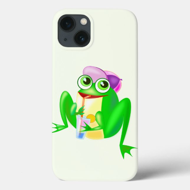 Funny iPhone Case with Happy Frog (Back)