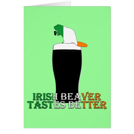 Funny Irish beaver Cards (Front)