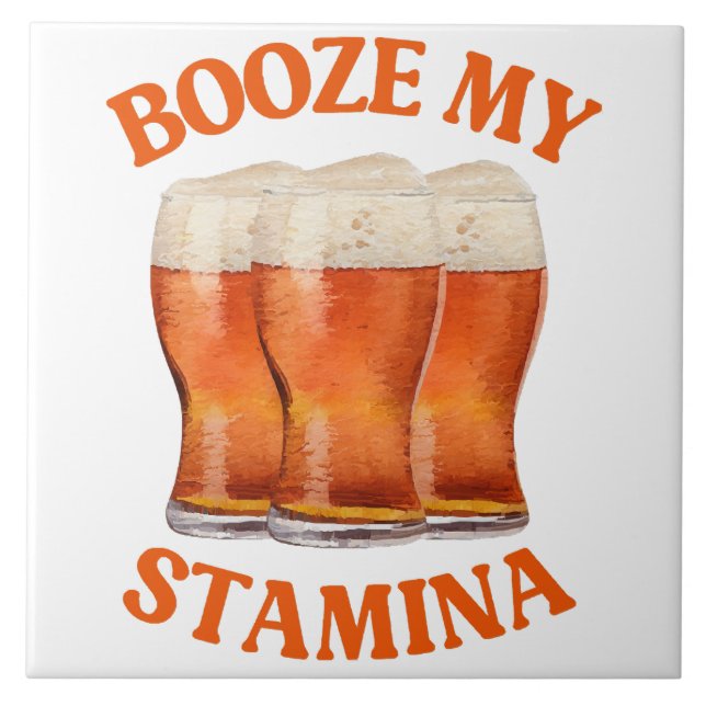 FUNNY IRISH BEER CERAMIC TILE (Front)