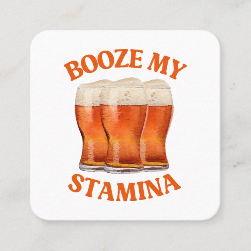 FUNNY IRISH BEER SQUARE BUSINESS CARD