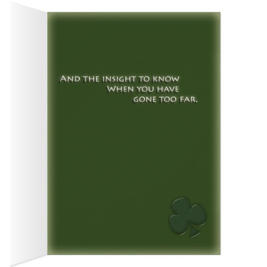 Funny Irish Blessing 2 Card (Inside (Right))