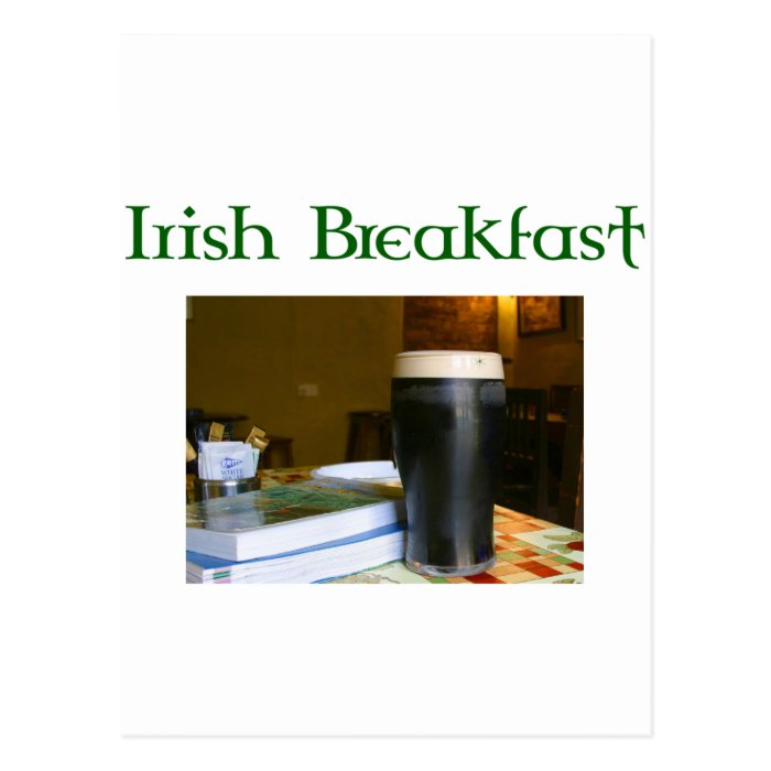 Funny Irish Breakfast Irish Beer lovers gear Post Cards