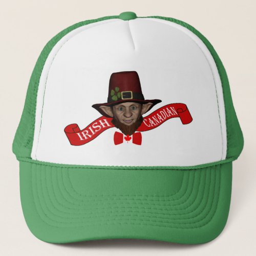 Funny Irish Canadian St Patricks day Trucker Hat