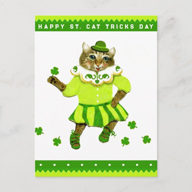 Funny Irish Cat Ireland Postcard (Front)