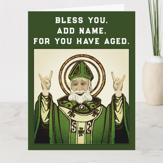 Funny Irish Catholic Birthday Card (Front)
