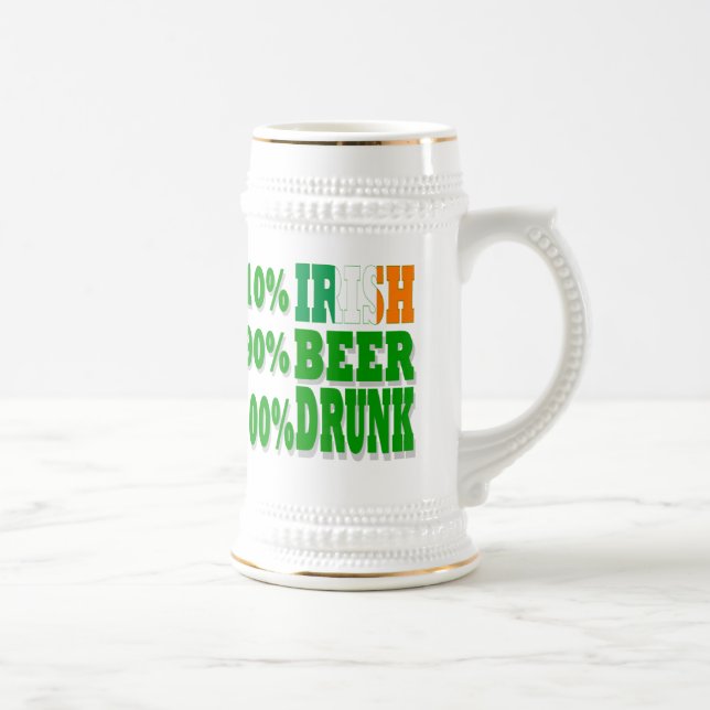 Funny Irish diva  St Patrick's day Beer Stein (Right)
