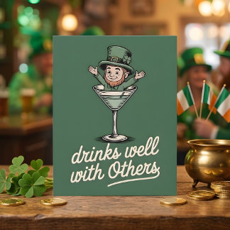 Funny Irish Drinking Buddy Party Card
