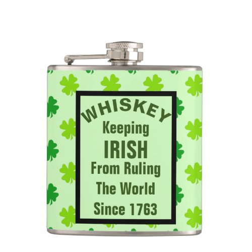 Funny Irish Drinking Humor Joke Booze Whiskey Flask