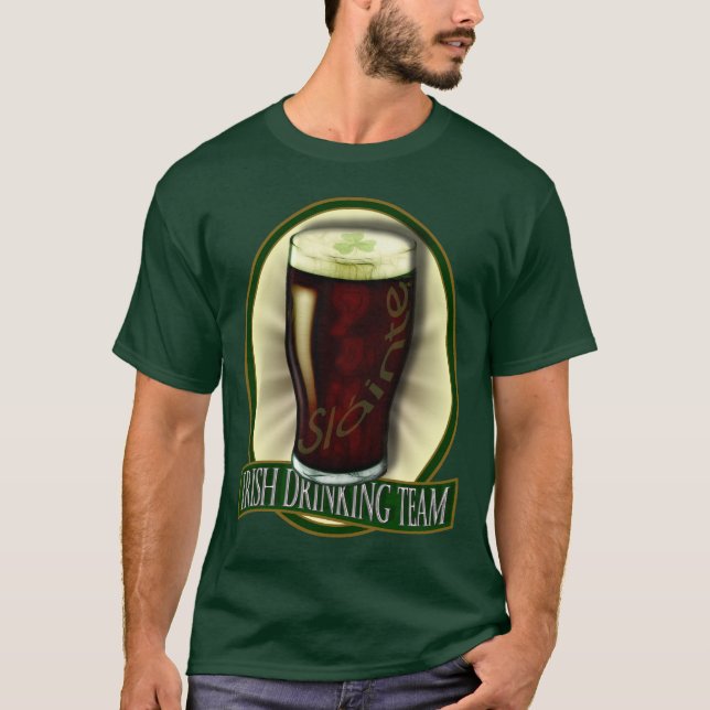 Funny Irish Drinking Team T-Shirt (Front)