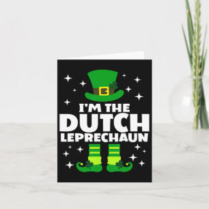 Funny Irish Dutch Leprechaun Happy St Patricks Day Card