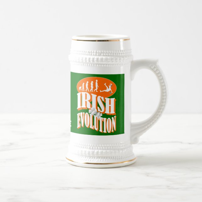 Funny Irish evolution Beer Stein (Right)