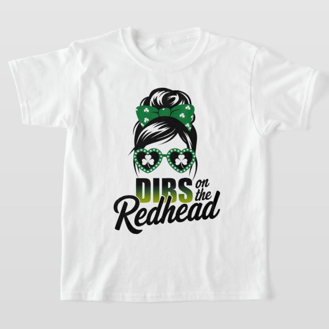Funny Irish  girl St Patricks Day Shamrock  T-Shirt (Laydown)