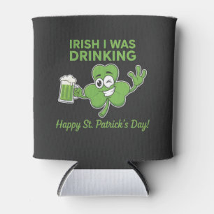 Funny Irish I Was Drinking St. Patrick's Day Humor Can Cooler