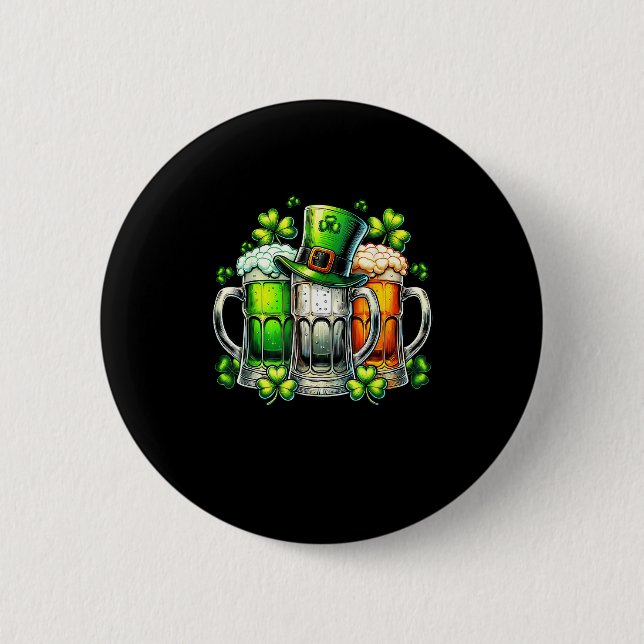 Funny Irish Ireland St Patrick's Day Drinking Part Button (Front)