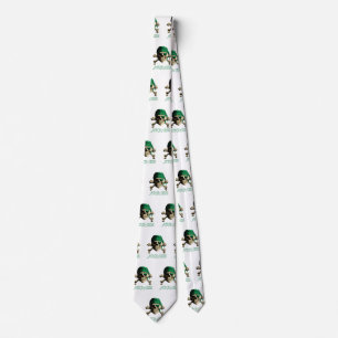 Funny Irish Jolly Roger Pirate Skull ARR-ISH Neck Tie