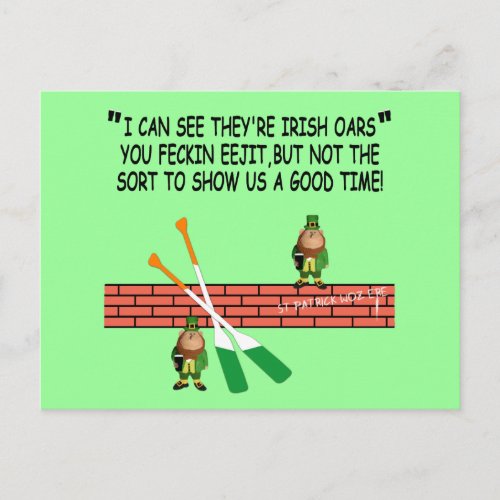 Funny Irish leprechauns Postcard